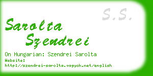sarolta szendrei business card